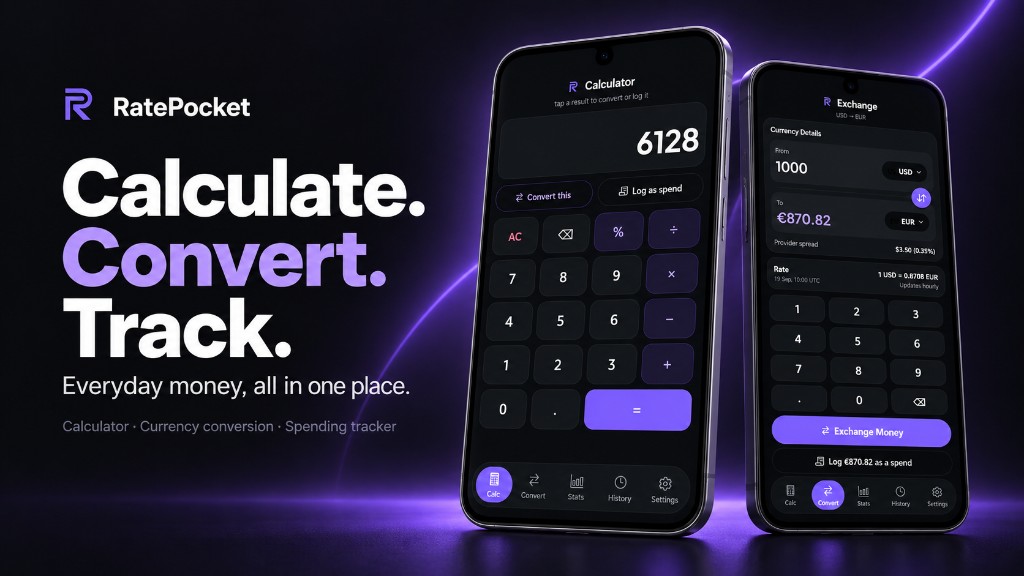 RatePocket calculator and currency conversion